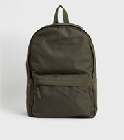 New Look Khaki Pocket Front Backpack